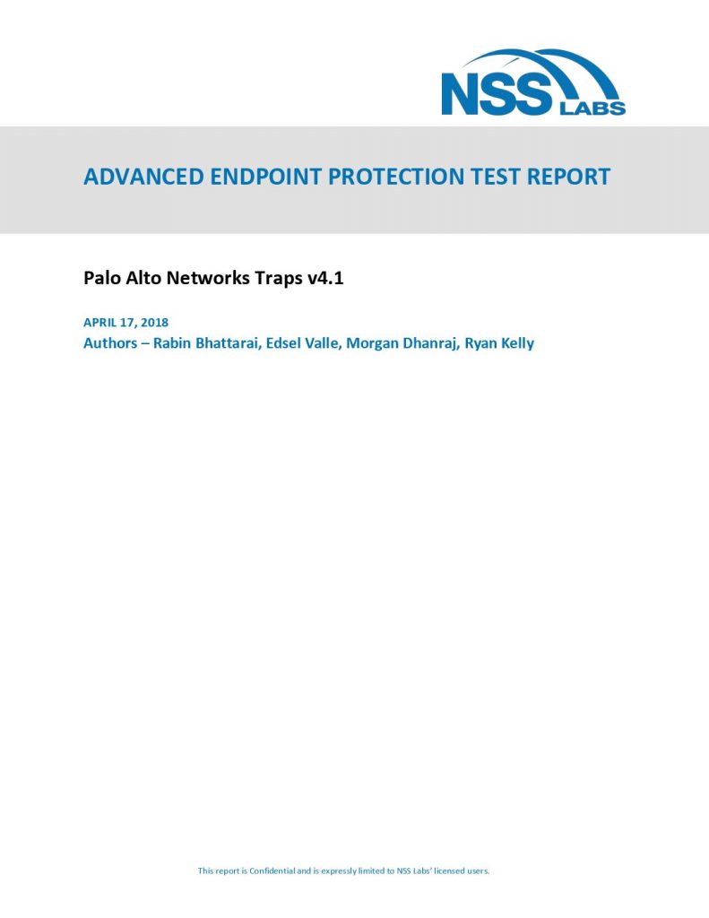 2018 NSS Labs Advanced Endpoint Protection Report