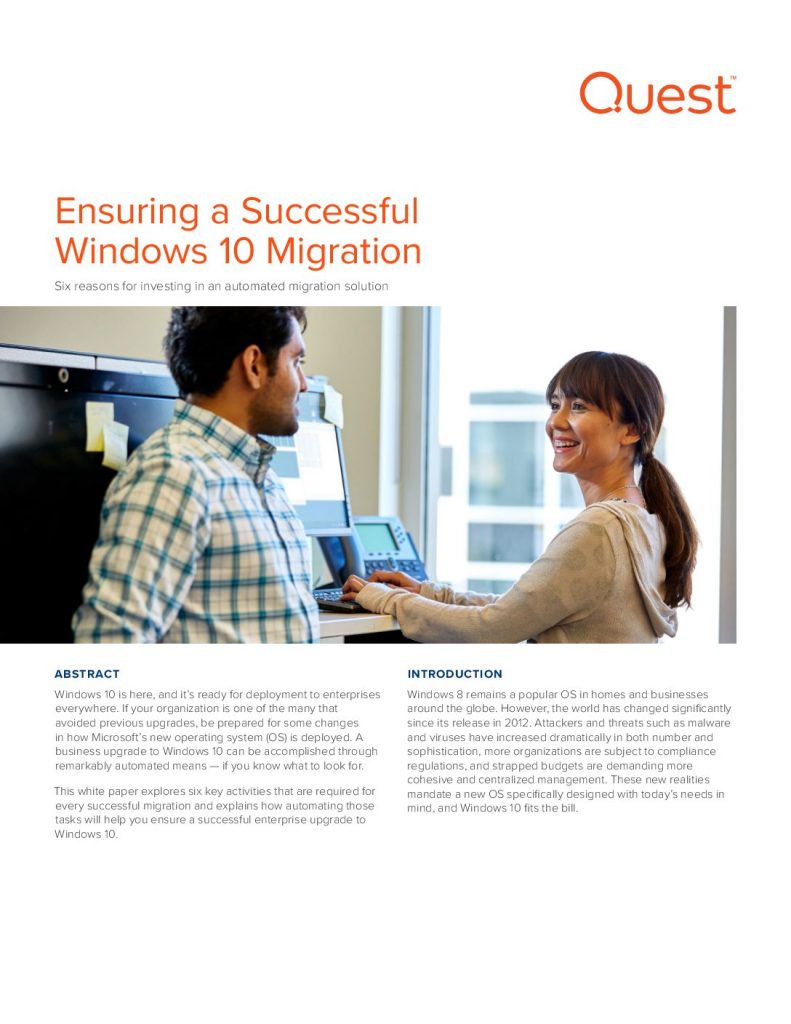 Ensuring a Successful Windows 10 Migration