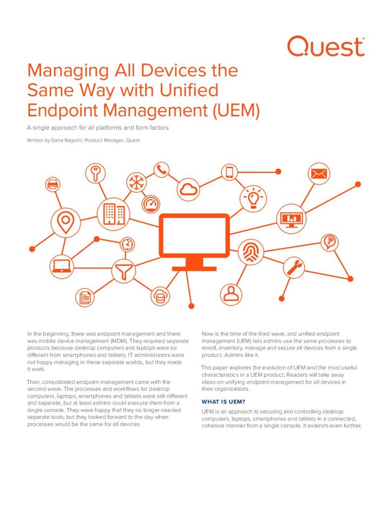 Managing All Devices the Same Way with Unified Endpoint Management (UEM)