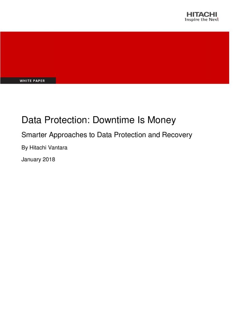 Data Protection: Downtime is Money