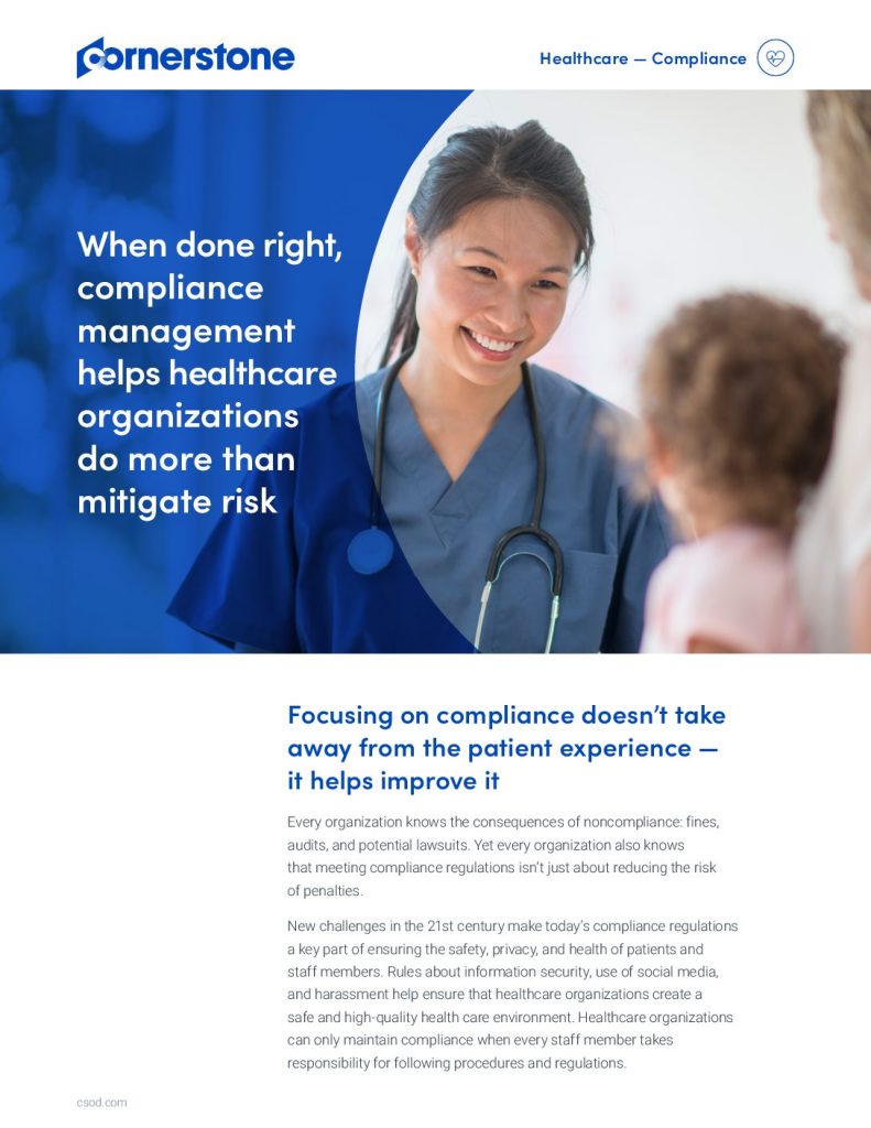 Healthcare: How Compliance Management Helps Healthcare Organizations do More than Mitigate Risk