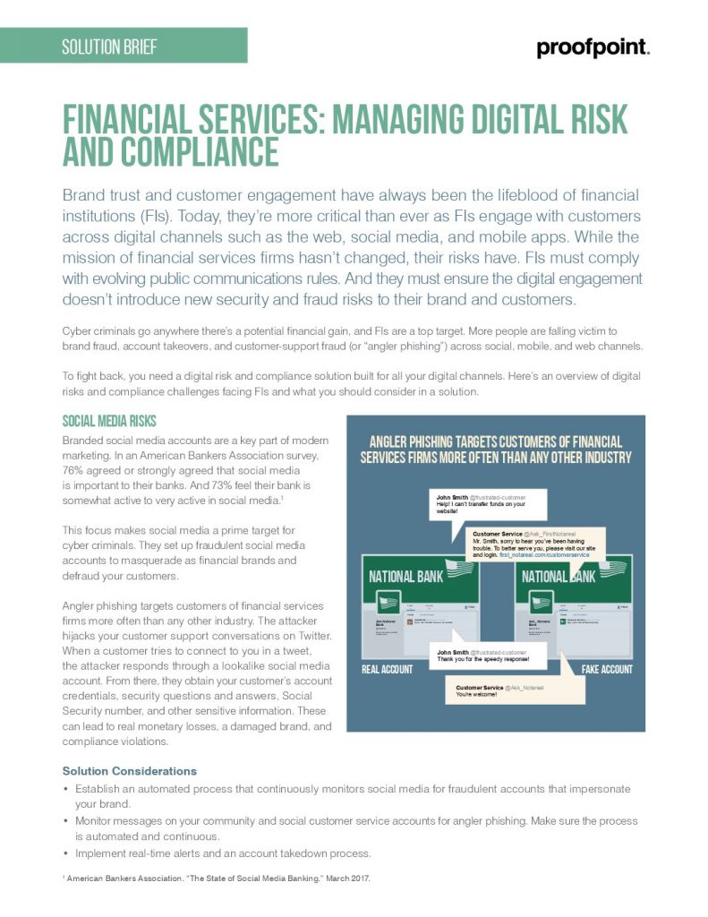 Financial Services: Managing Digital Risk And Compliance