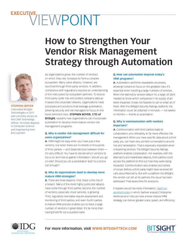 How to Strengthen Your VRM Strategy Through Automation