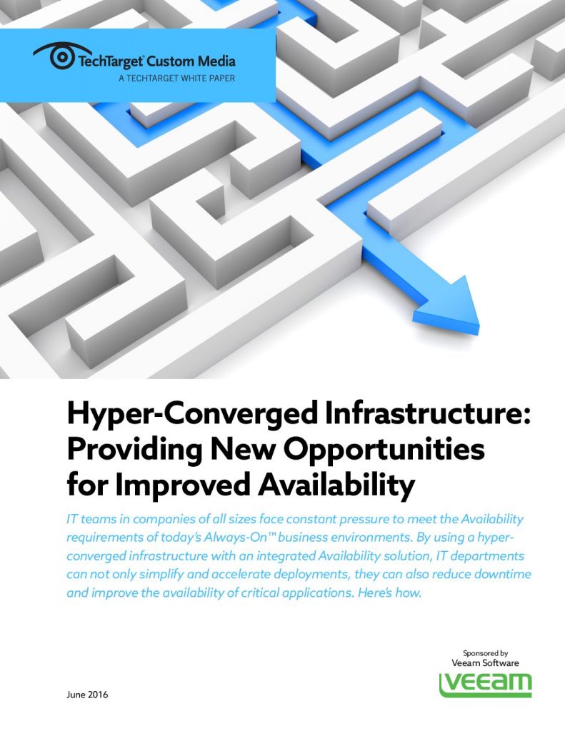 Hyper-Converged Infrastructure: Providing New Opportunities for Improved Availability