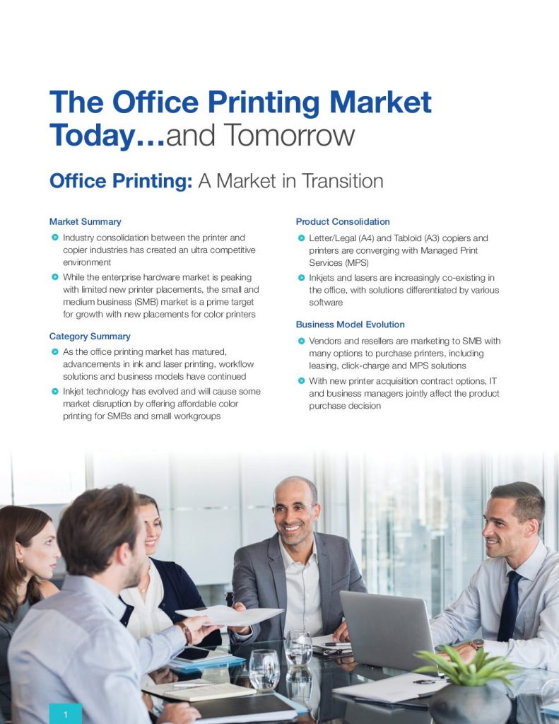 The Office Printing Market Today…and Tomorrow