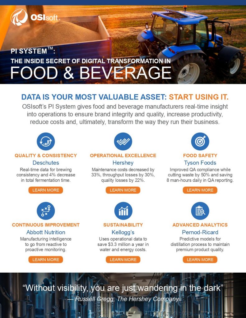 PI System™ : the Inside Secret of Digital Transformation in Food & Beverage