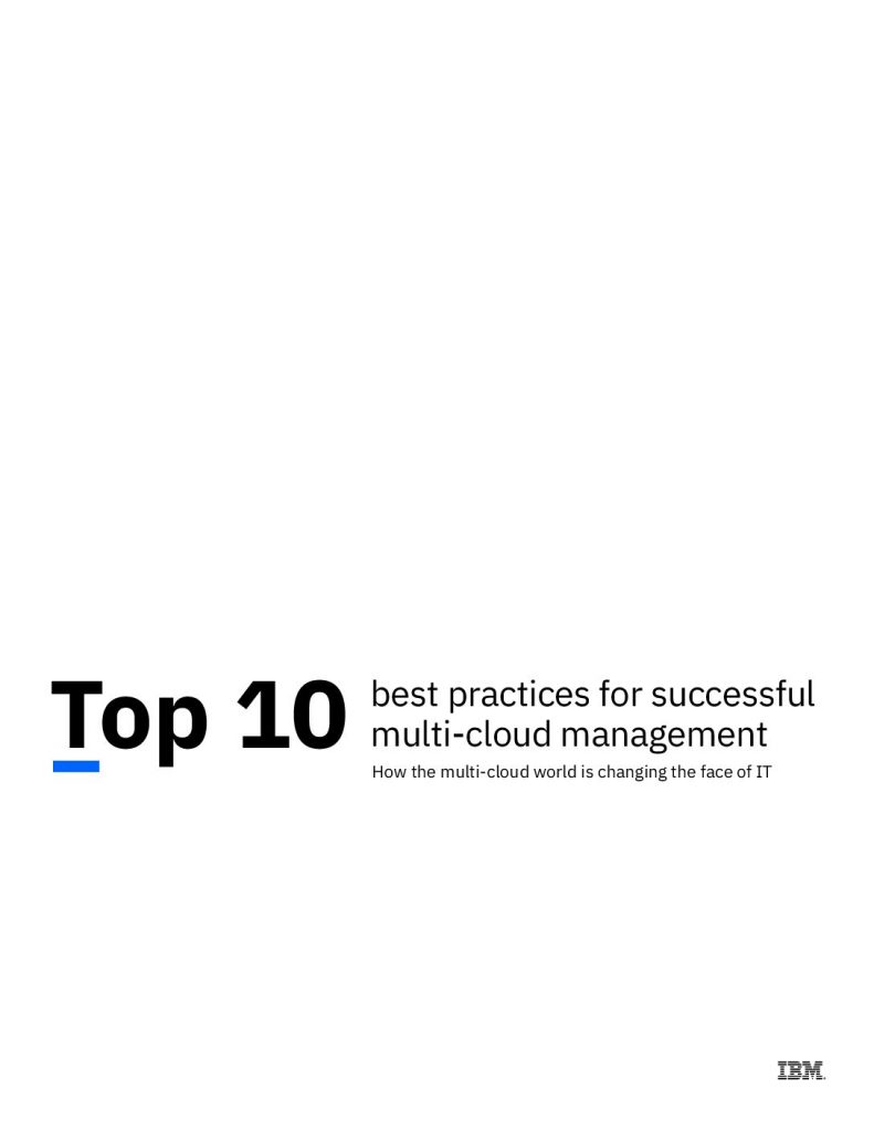Top 10 best practice for successful multi-cloud management