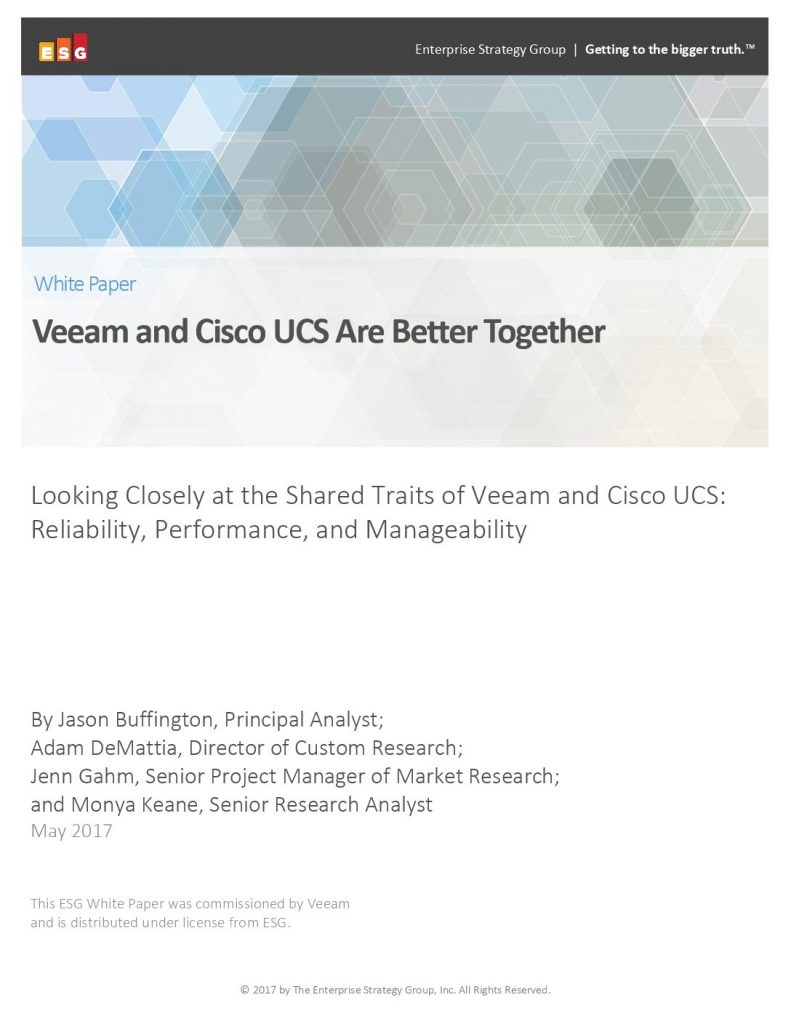 Veeam and Cisco UCS Are Better Together