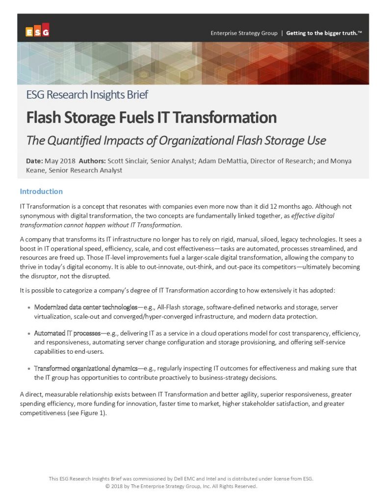 Flash Storage Fuels IT(Information Technology) Transformation