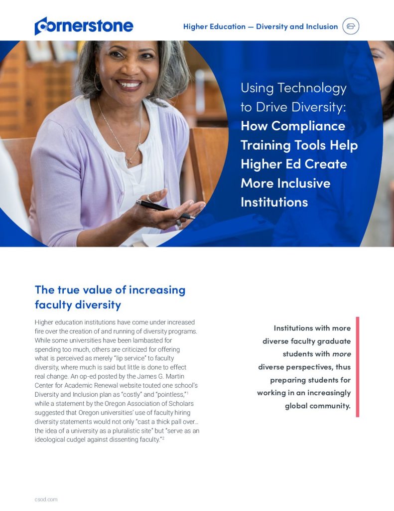 Higher Ed: Using Technology To Drive Compliance: How Compliance Training Tools Help Higher Ed Create More Inclusive Institutions
