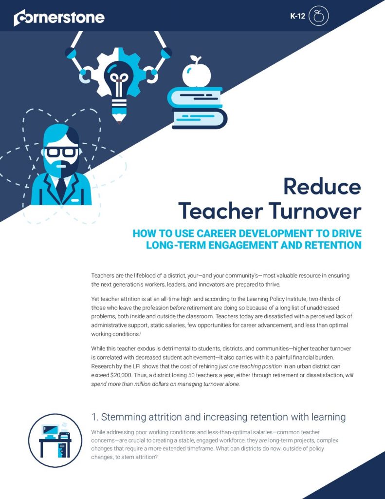 K-12: Reduce Teacher Turnover with Career Development