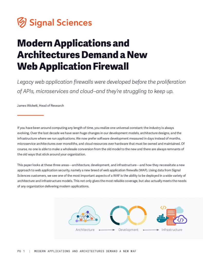 Modern Applications and Architectures Demand a New Web Application Firewall