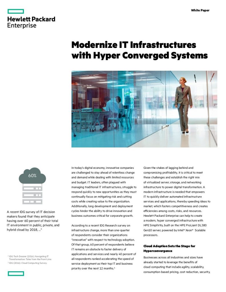 Modernize IT Infrastructures with Hyper Converged Systems