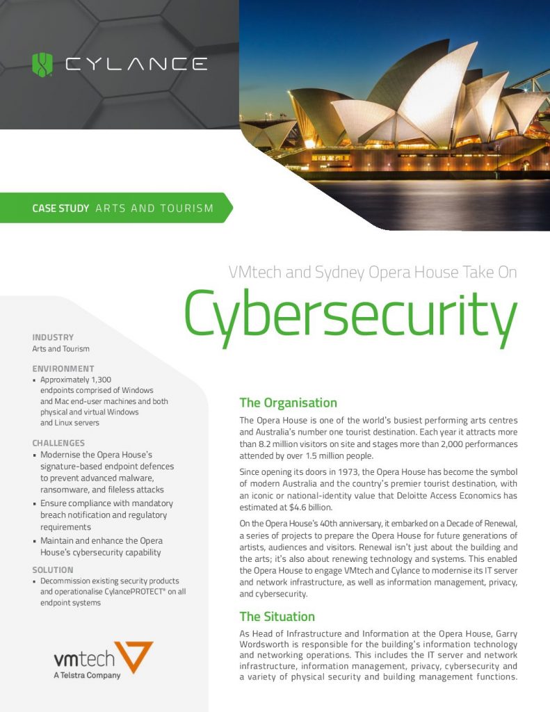 VMtech and Sydney Opera House Take on Cybersecurity