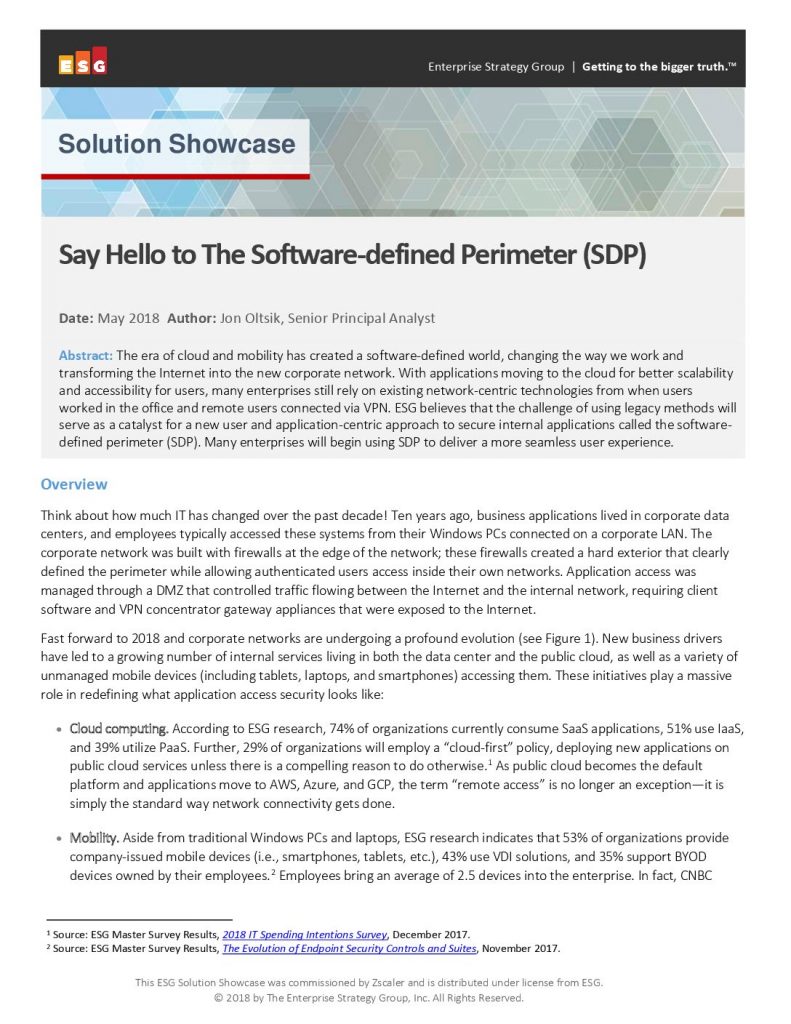 Say Hello to The Software- defined Perimeter (SDP)