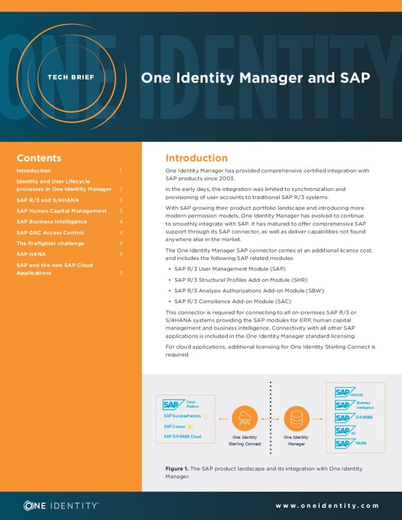 Get Comprehensive and Certified SAP Integration With Identity Manager