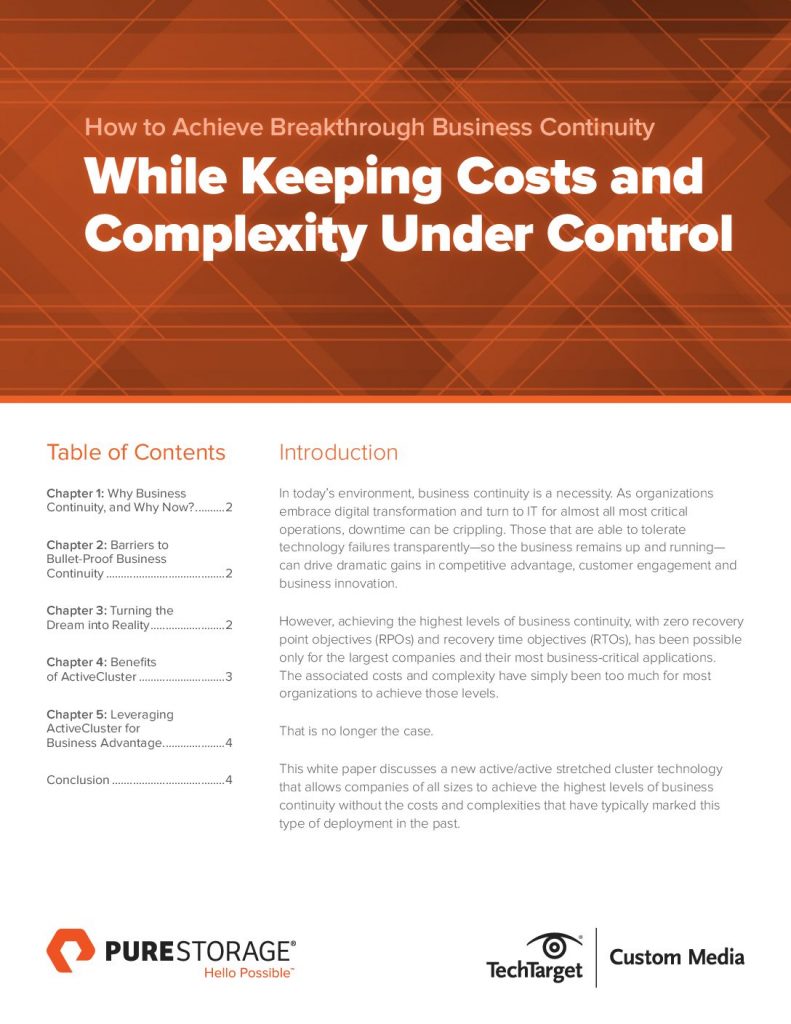 How to Achieve Breakthrough Business Continuity: While Keeping Costs and Complexity Under Control