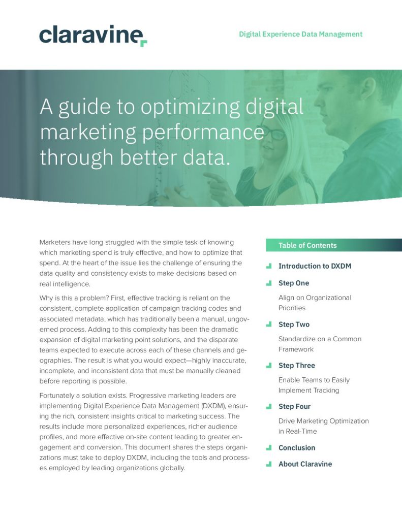 A guide to optimizing digital marketing performance through better data.