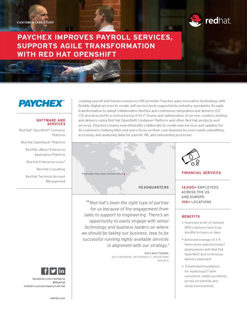 Agile transformation improves customer services for leading payroll provider