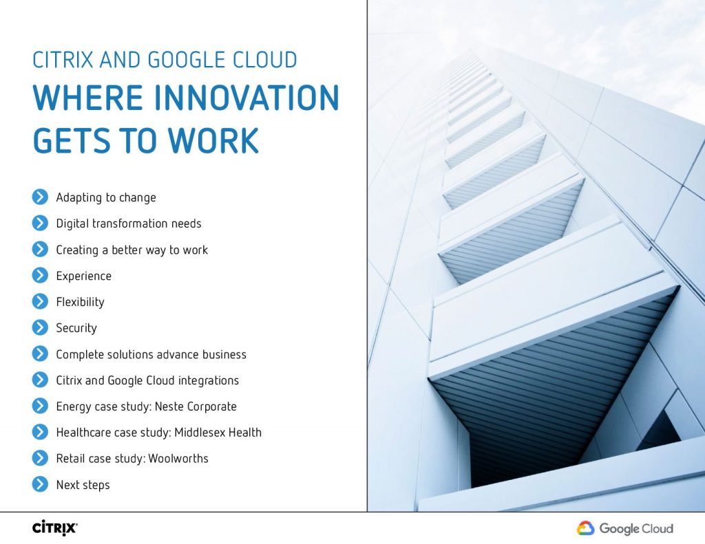 Citrix And Google Cloud Where Innovation Gets To Work