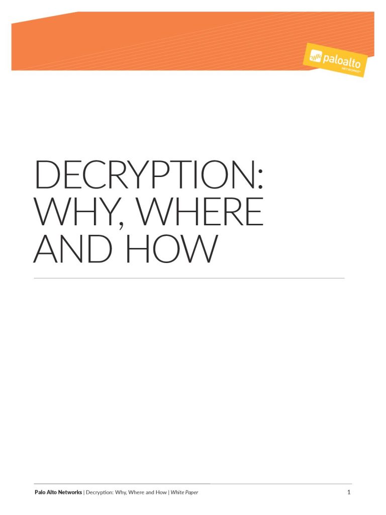 Decryption: Why, Where and How