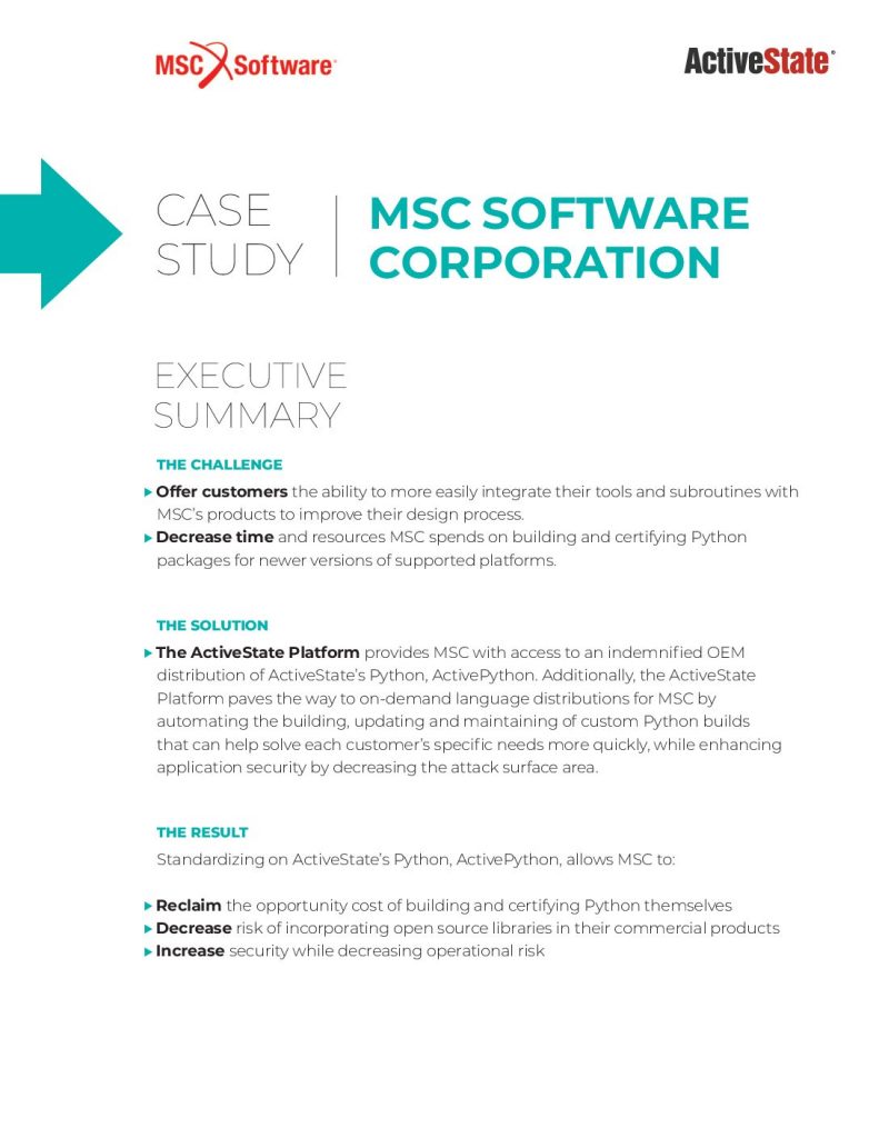 Case Study: MSC Software Corporation