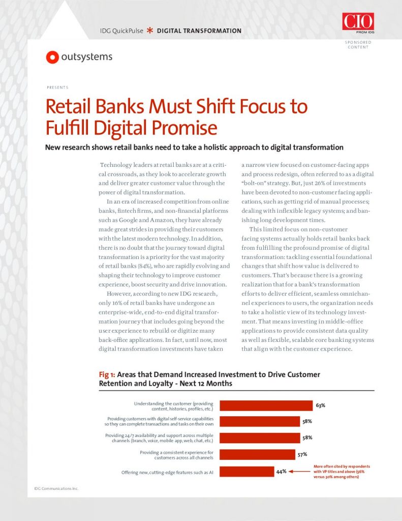 Holistic Mandate: Retail Banks Must Shift Focus to Fulfill Digital Promise