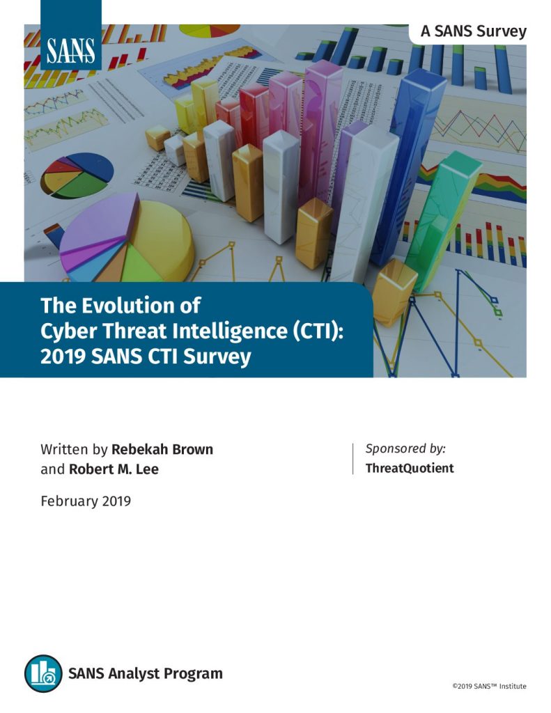 The Evolution of Cyber Threat Intelligence (CTI): 2019 SANS CTI Survey