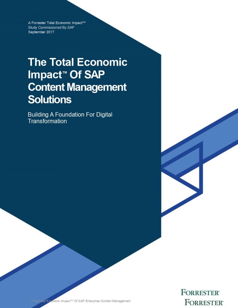 The Total Economic Impact™ Of SAP Content Management Solutions