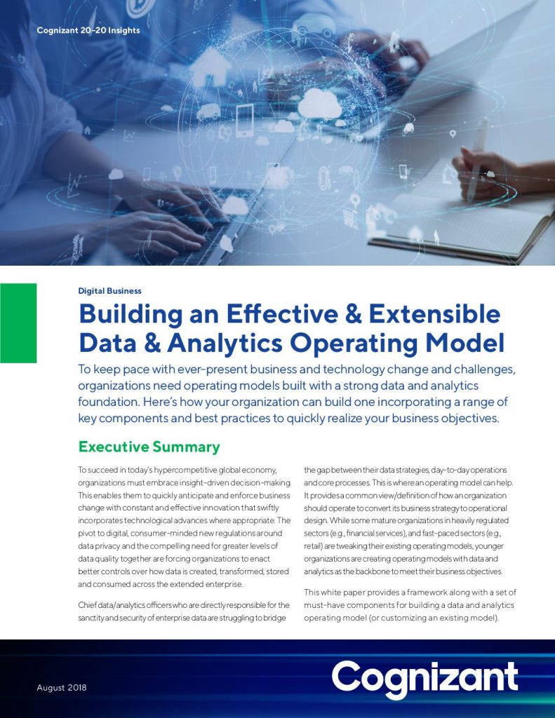 Building an Effective and Extensible Data & Analytics Operating Model