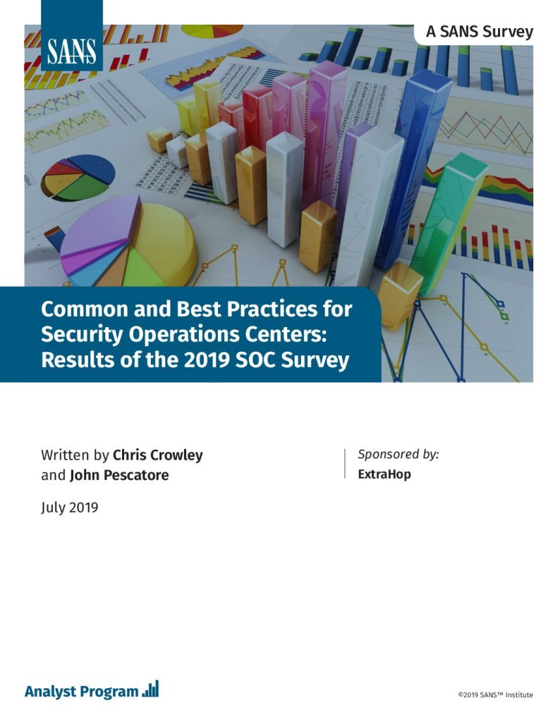 Common and Best Practices for Security Operations Centers: Results of the 2019 SOC Survey