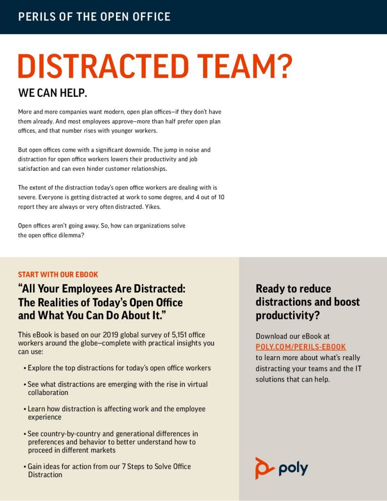 Perils Of The Open Office Distracted Team? We Can Help