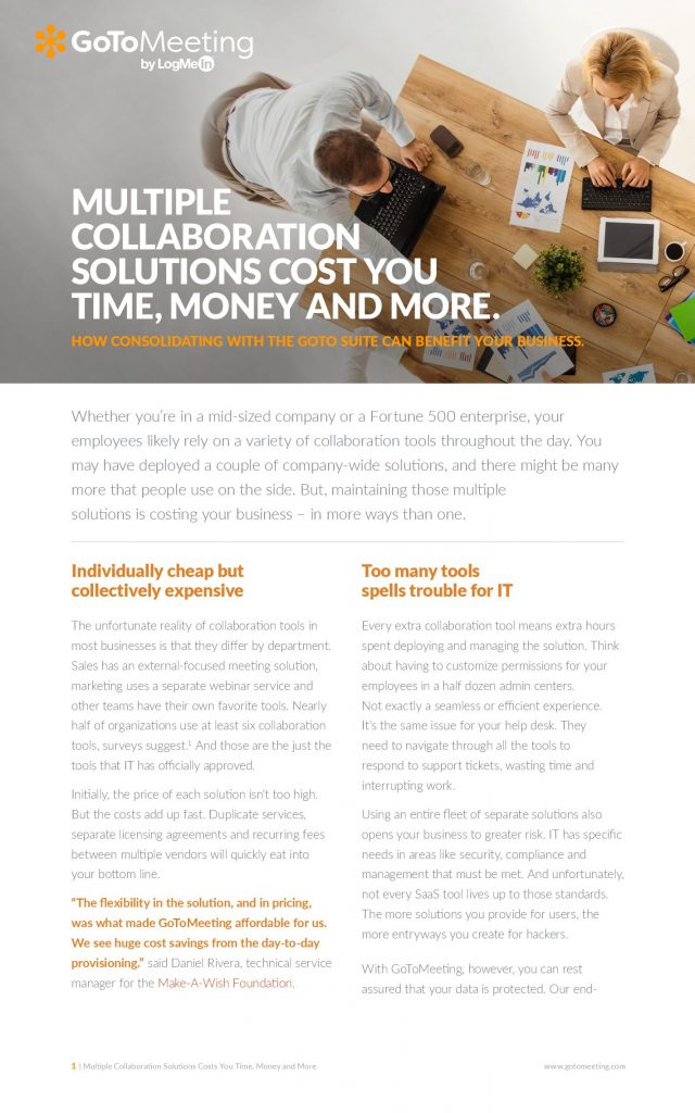Multiple Collaboration Solutions Cost You Time, Money and More