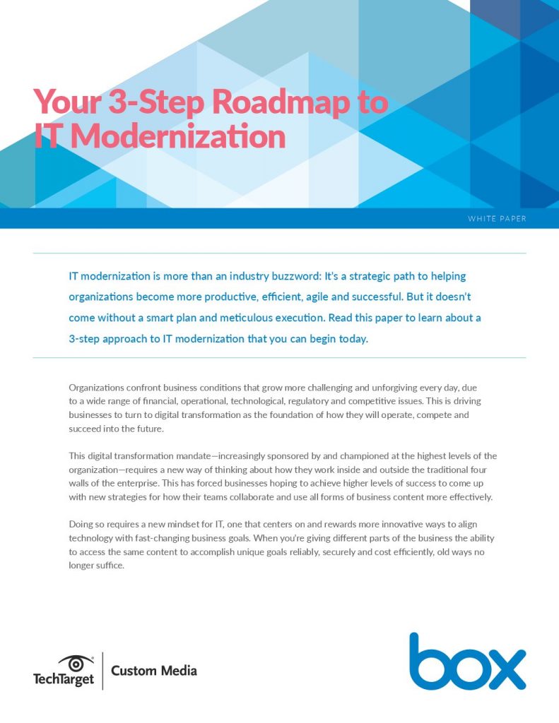 Your 3-Step Roadmap to IT Modernization