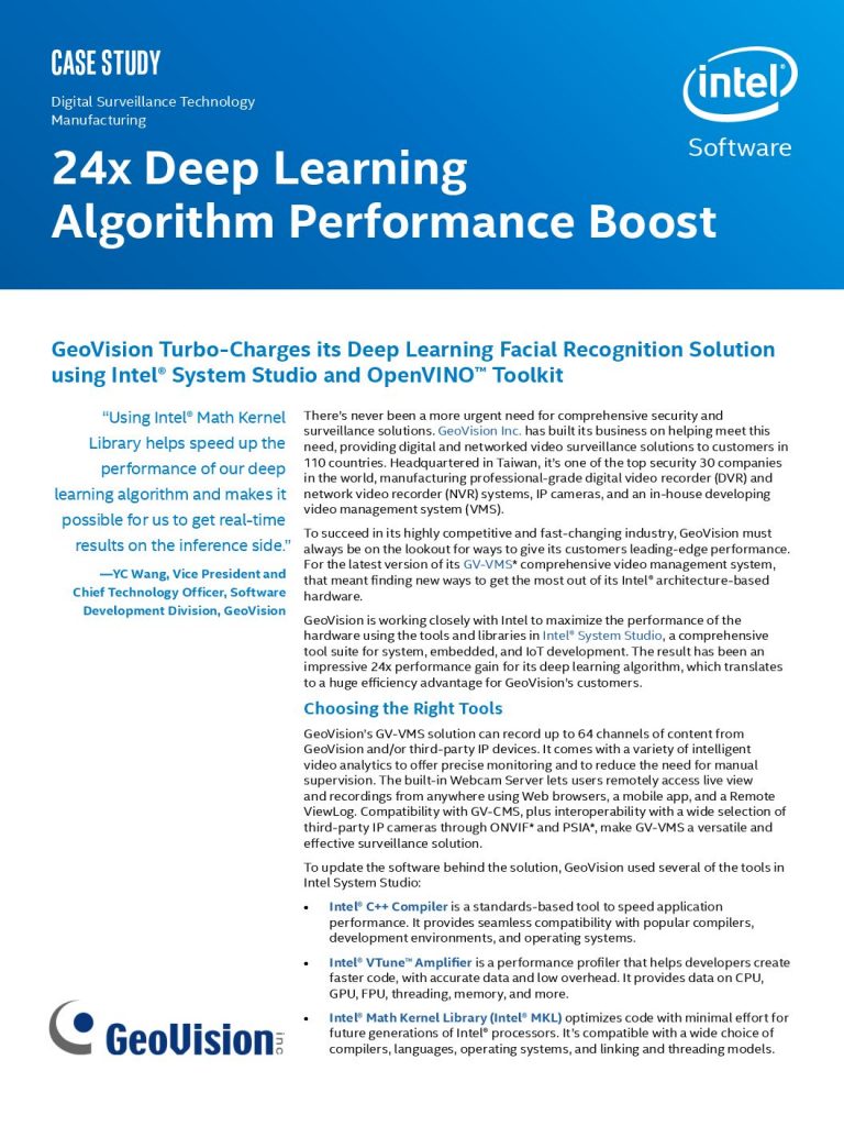 24x Deep Learning Algorithm Performance Boost