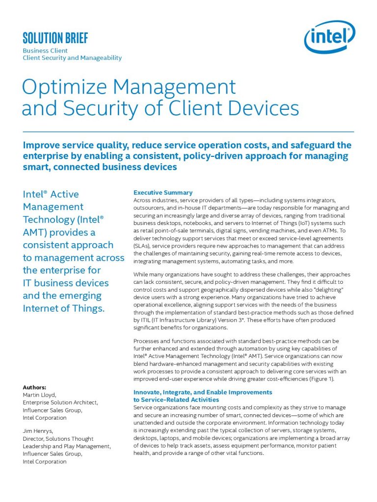 Optimize Management and Security of Client Devices