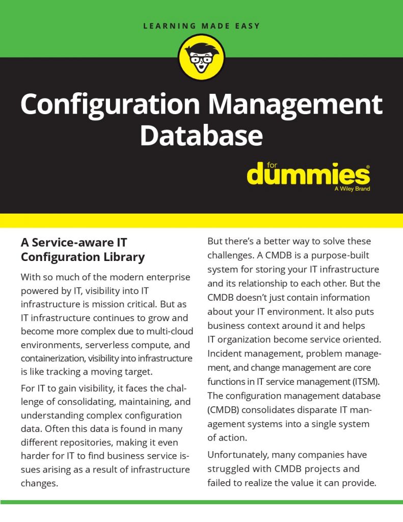 The Configuration Management Database for Dummies iPaper