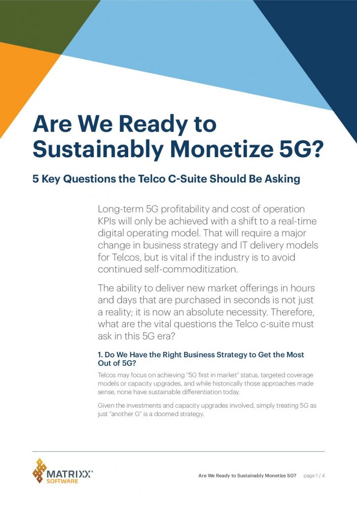Are We Ready to Sustainably Monetize 5G?
