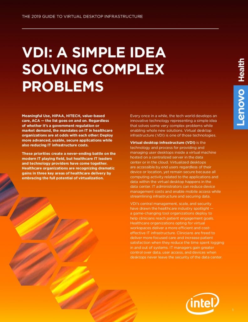 VDI: A SIMPLE IDEA SOLVING COMPLEX PROBLEMS