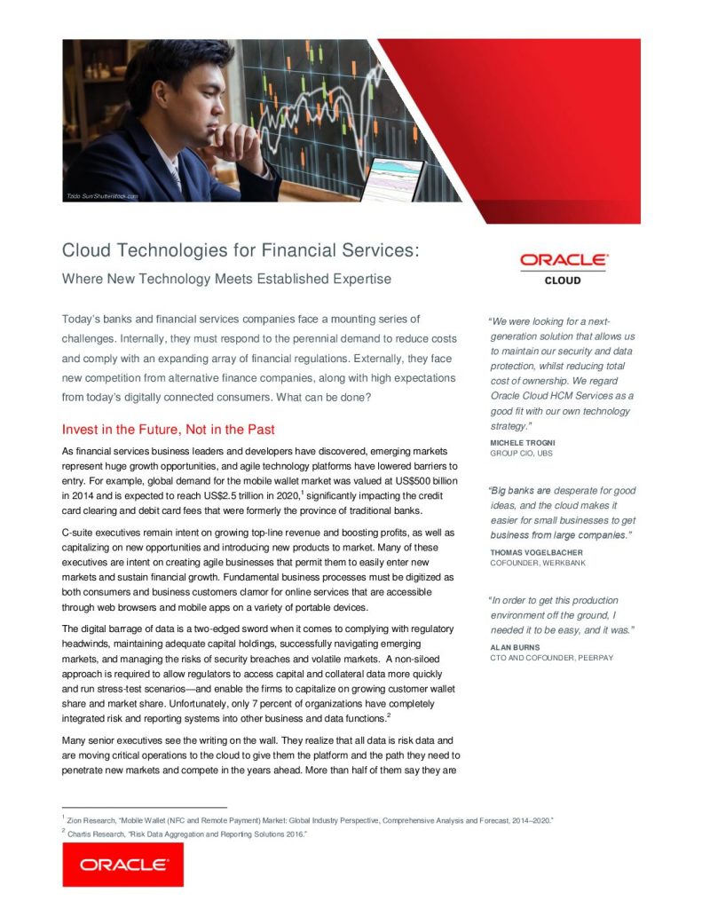 Brief: Where New Cloud Technology Meets Established Expertise in FinServ