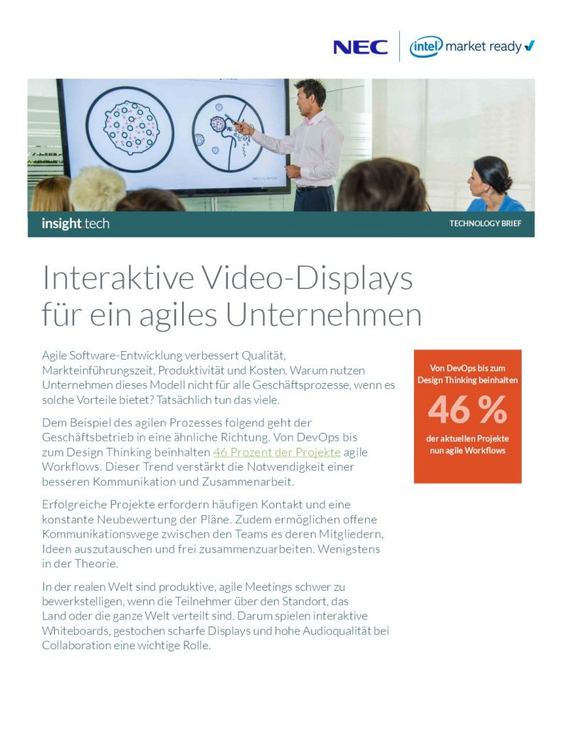 Interactive Video Displays for an Agile Company