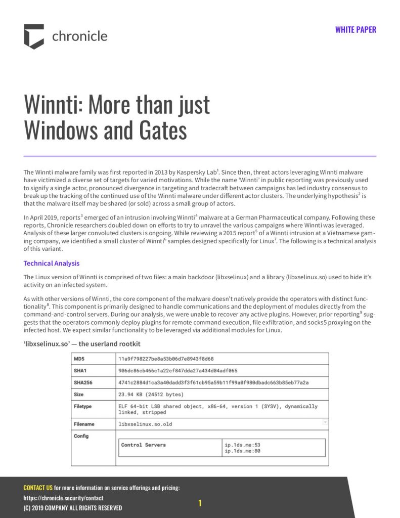 Winnti: More than just Windows and Gates