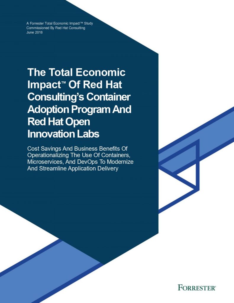 The Total Economic Impact™ Of Red Hat Consulting’s Container Adoption Program And Red Hat Open Innovation Labs