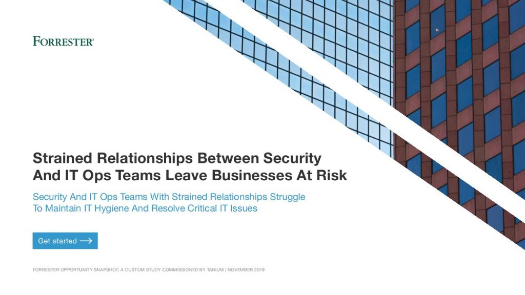 “Forrester study: Strained Relationships Between Security And IT Ops Teams Leave Businesses At Risk”