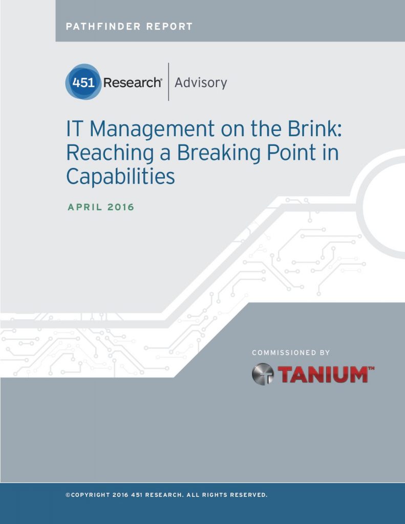 IT Management on The Brink: Reaching a Breaking Point in Capabilities