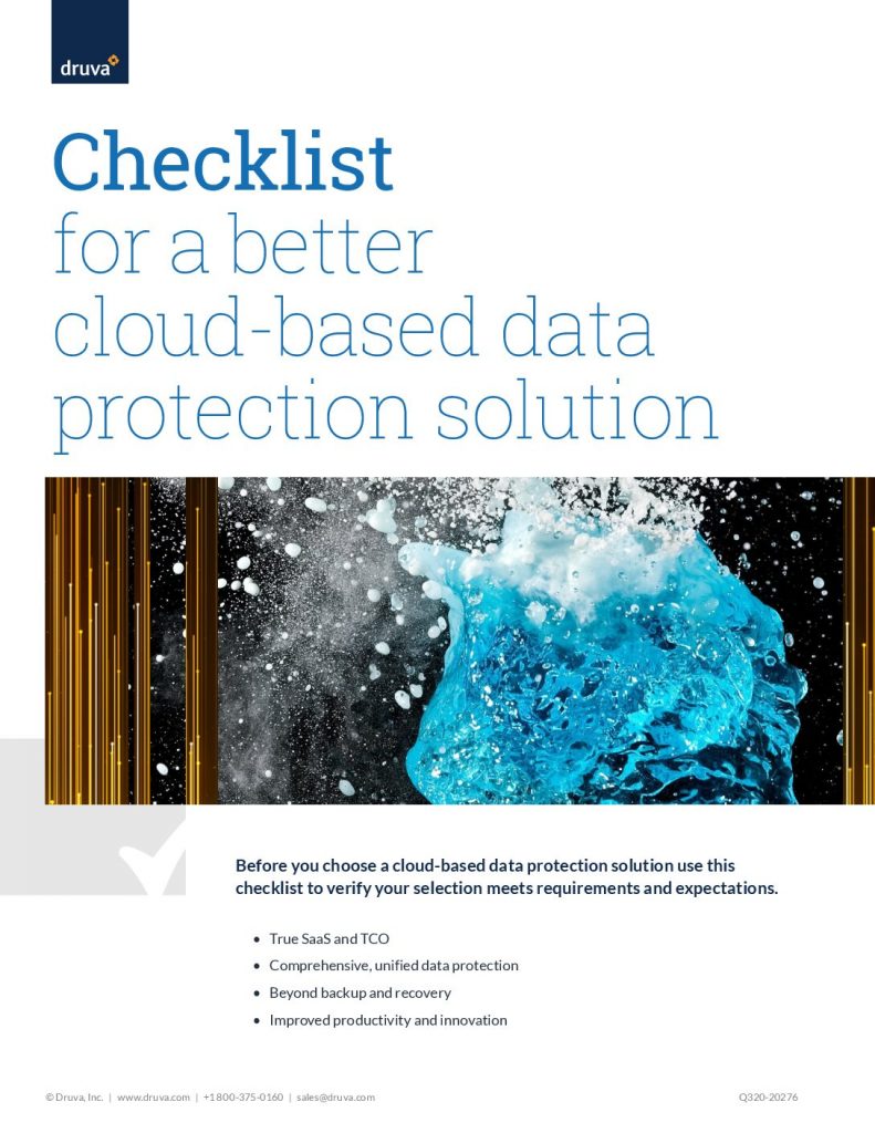 Checklist for a Better Cloud-Based Data Protection Solution