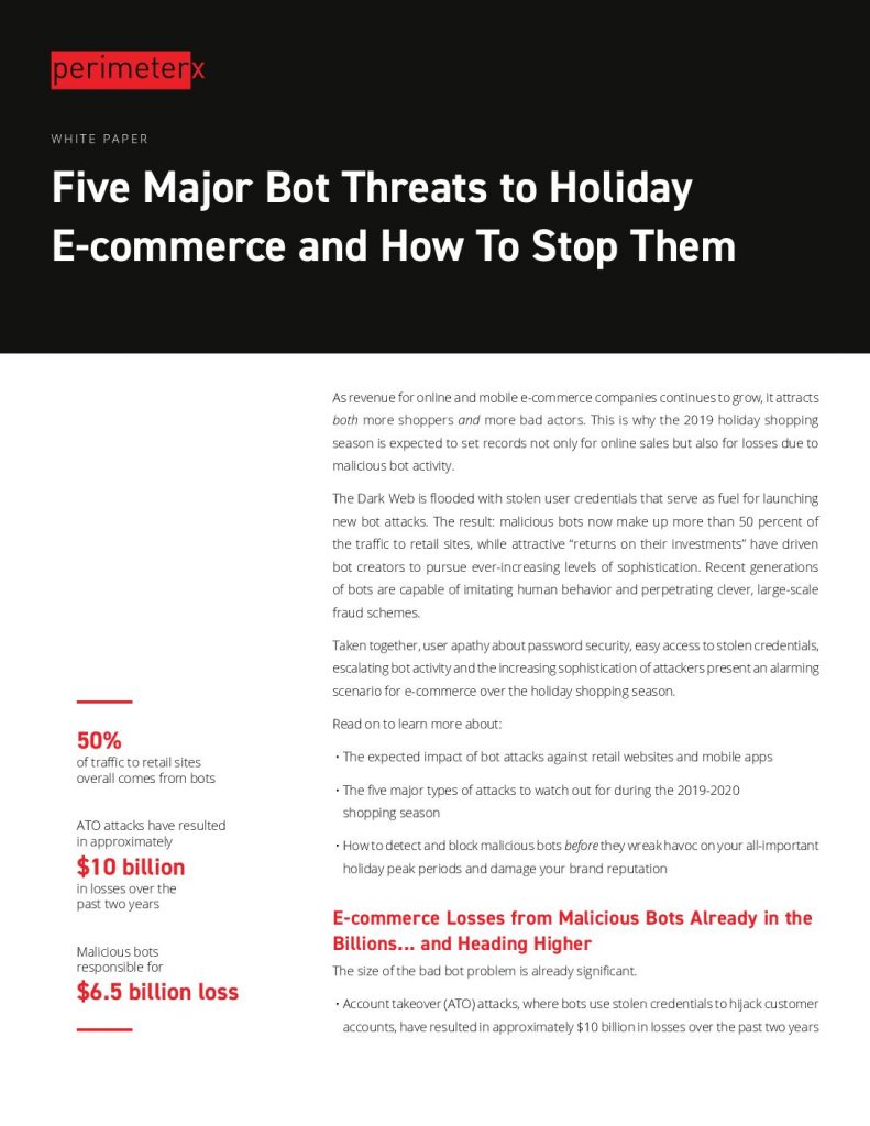 5 Major Bot Threats to Holiday E-commerce and How To Stop Them