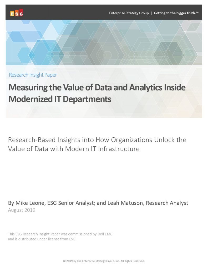 Measuring the Value of Data and Analytics Inside Modernized IT Departments