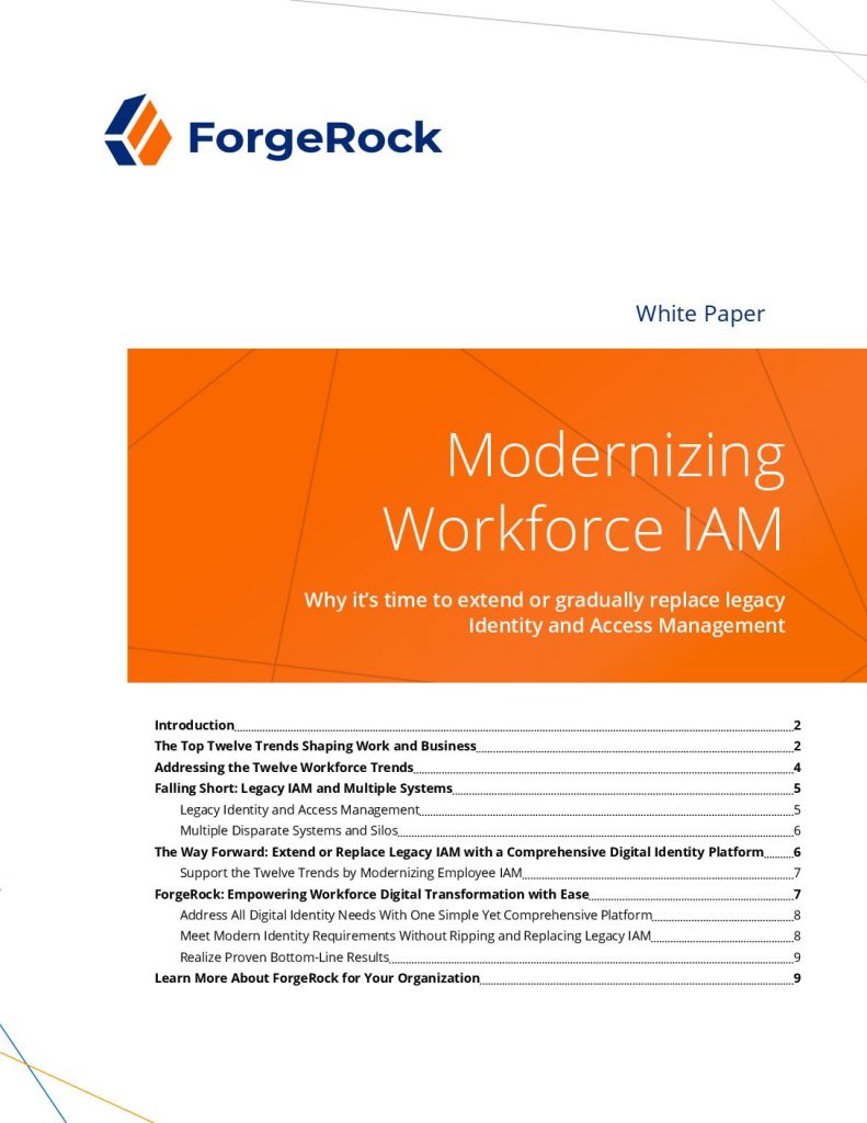 Modernizing Workforce IAM