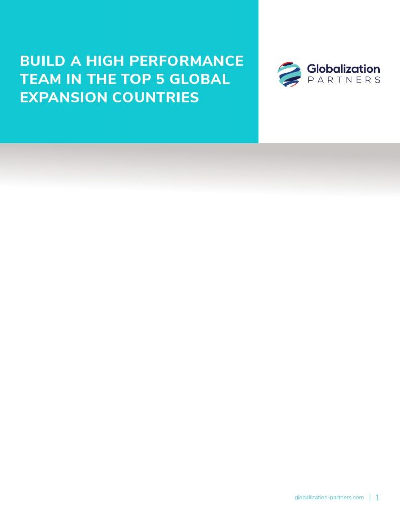 Build a High Performance Team in the Top 5 Global Expansion Companies